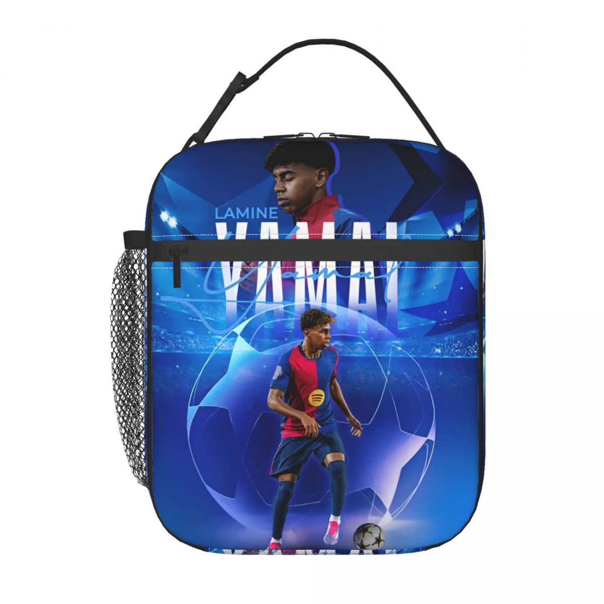 Soccer Lamine Yamal Insulated Kids Lunch Bag High Capacity Meal Container Thermal Lunch Box Tote
