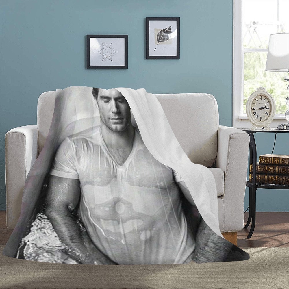 Henry Cavill Blanket Fleece Super Hero Birthday Gifts Mothers Fathers Day