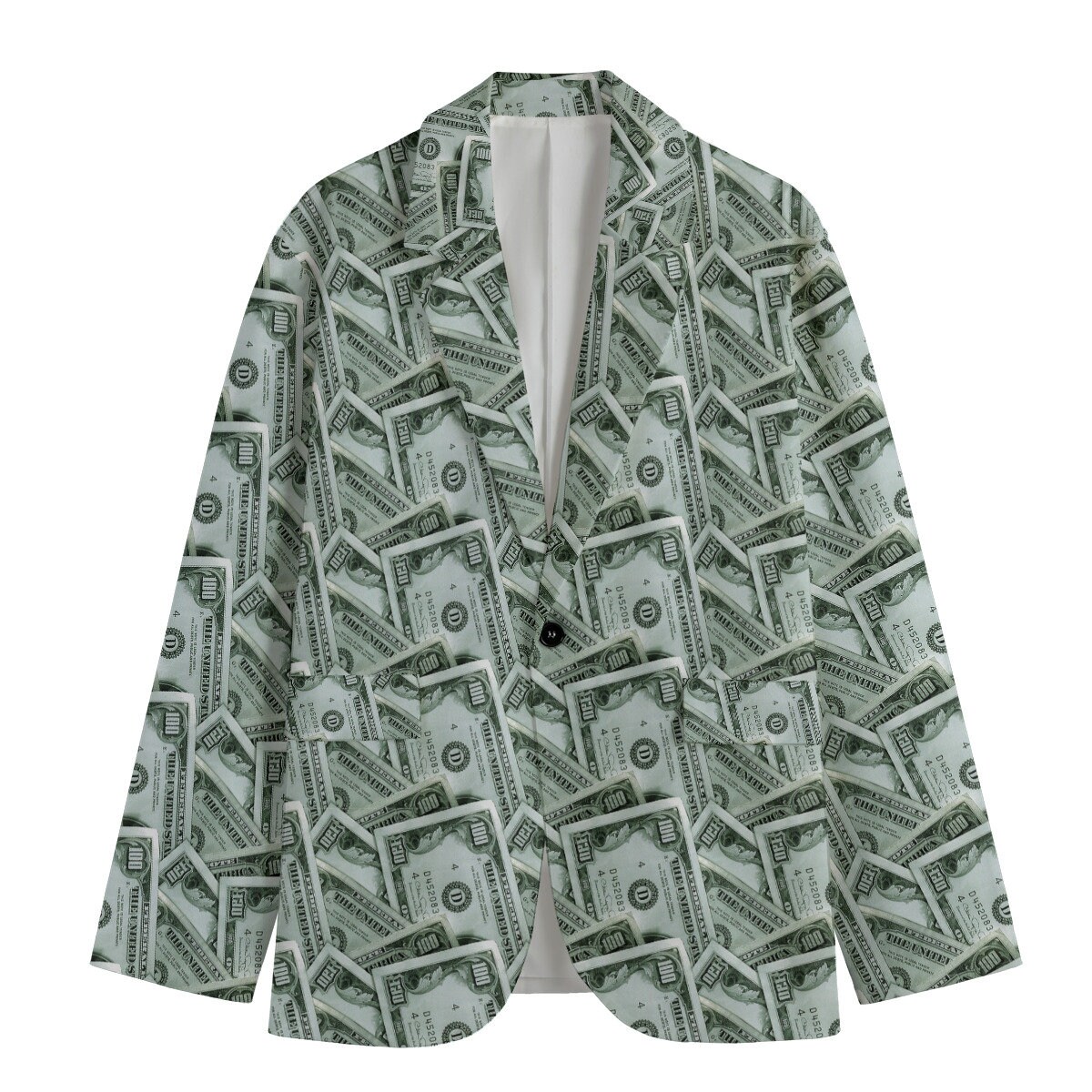 Money Magnet Print | Money Manifesting | Money 100 Dollar Bill | Women's Casual Blazer, Women Suit Jacket, Gift For Her