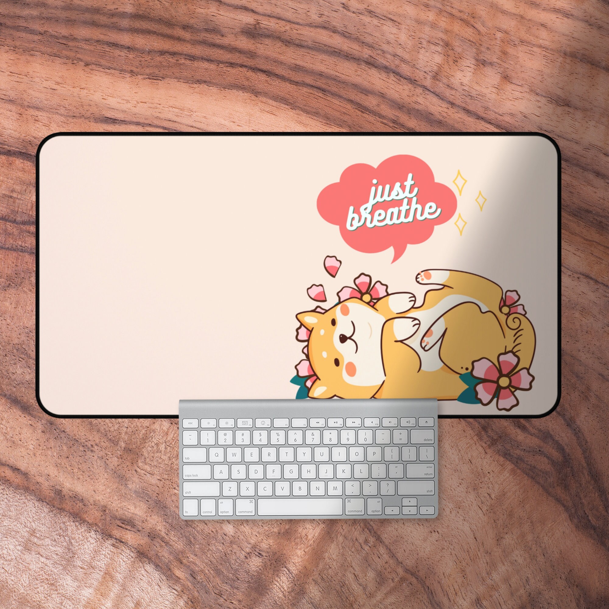 Cute Dog Desk Mat, Kawaii Mouse Pad and Keyboard Mat