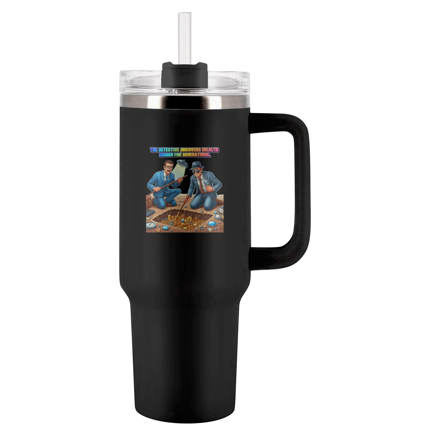 The Detective Uncovers Hidden Wealth Tumblers 40 Oz With Handle