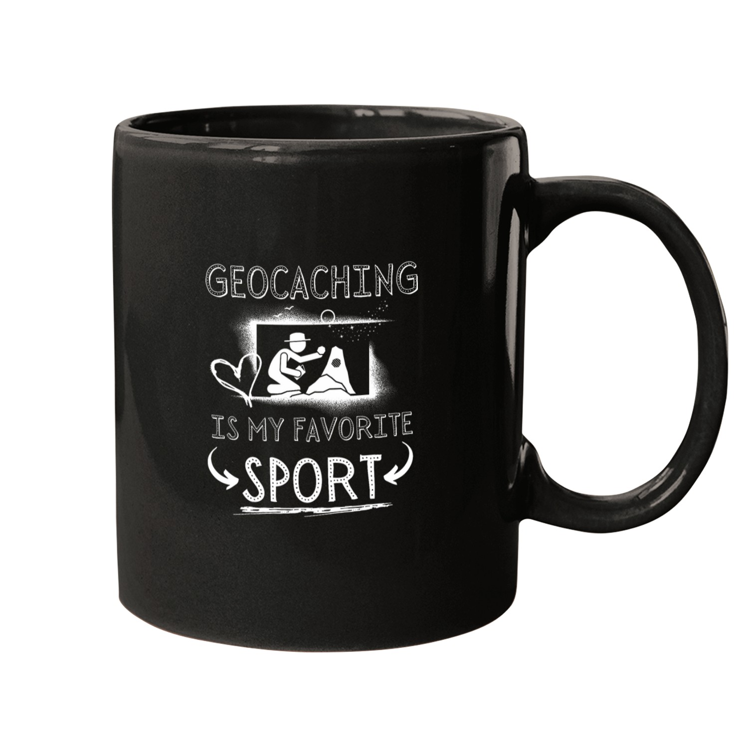 Geocaching Is My Favorite Sport GPS Geocache Treasure Hunts Mugs