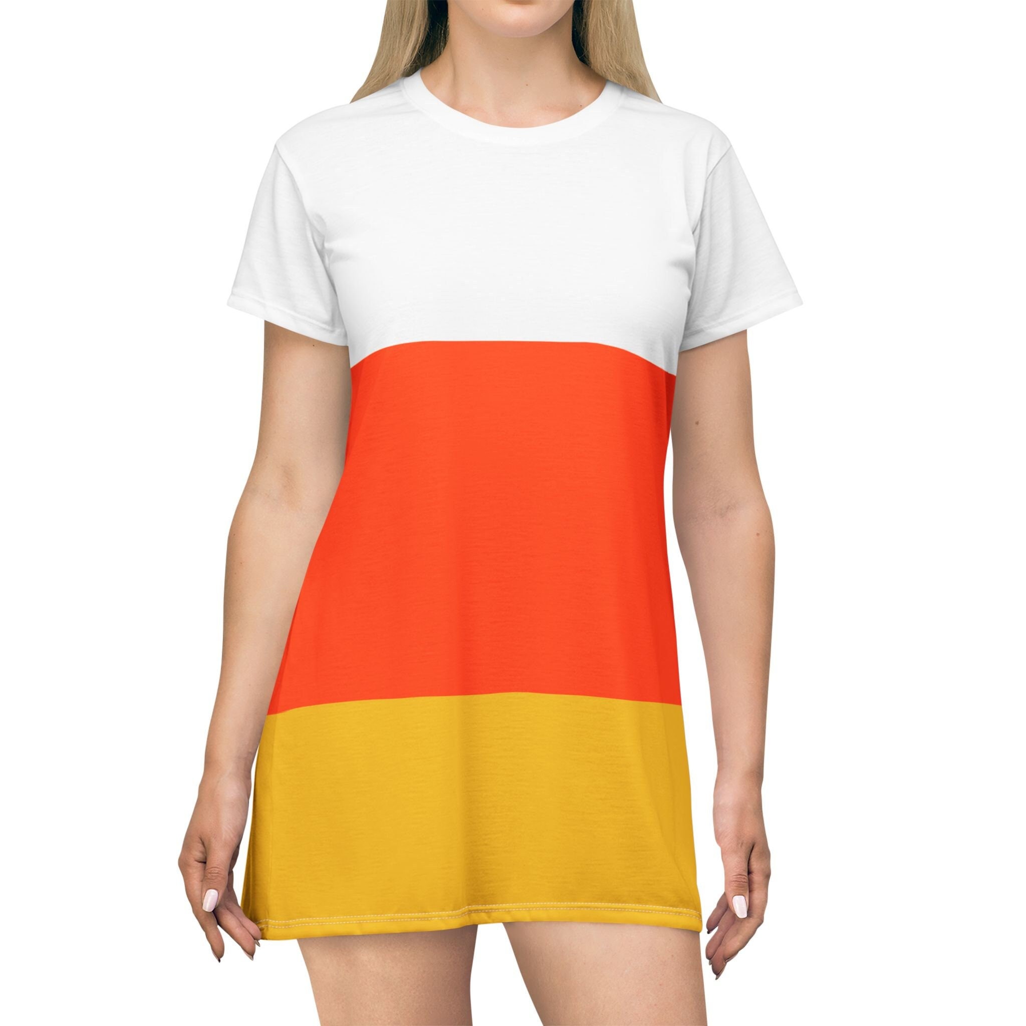 Halloween Candy Inspired Short Sleeve Dress, Autumn Adult Cosplay, Trick or Treat Costume