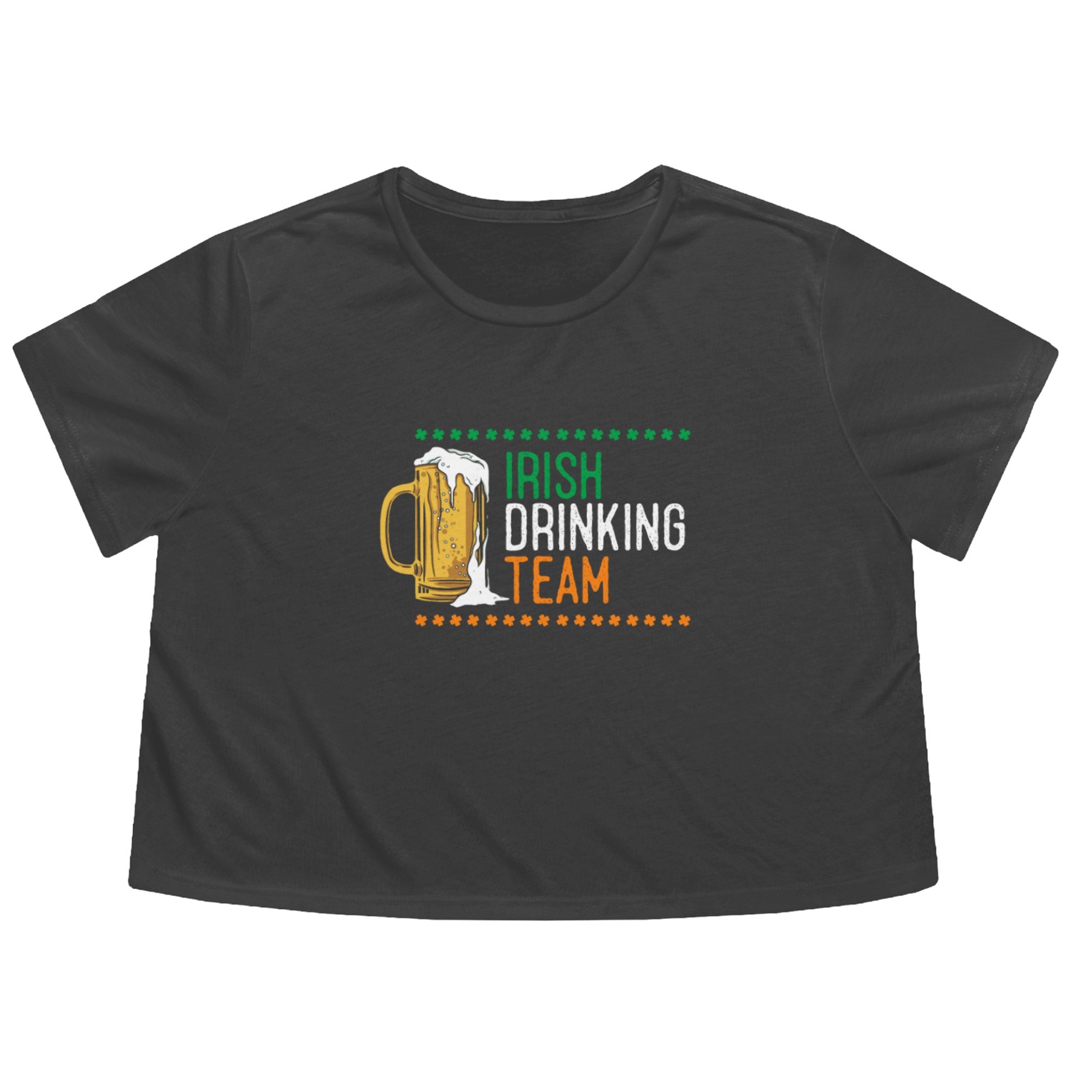 Irish drinking team Flowy Cropped Tees