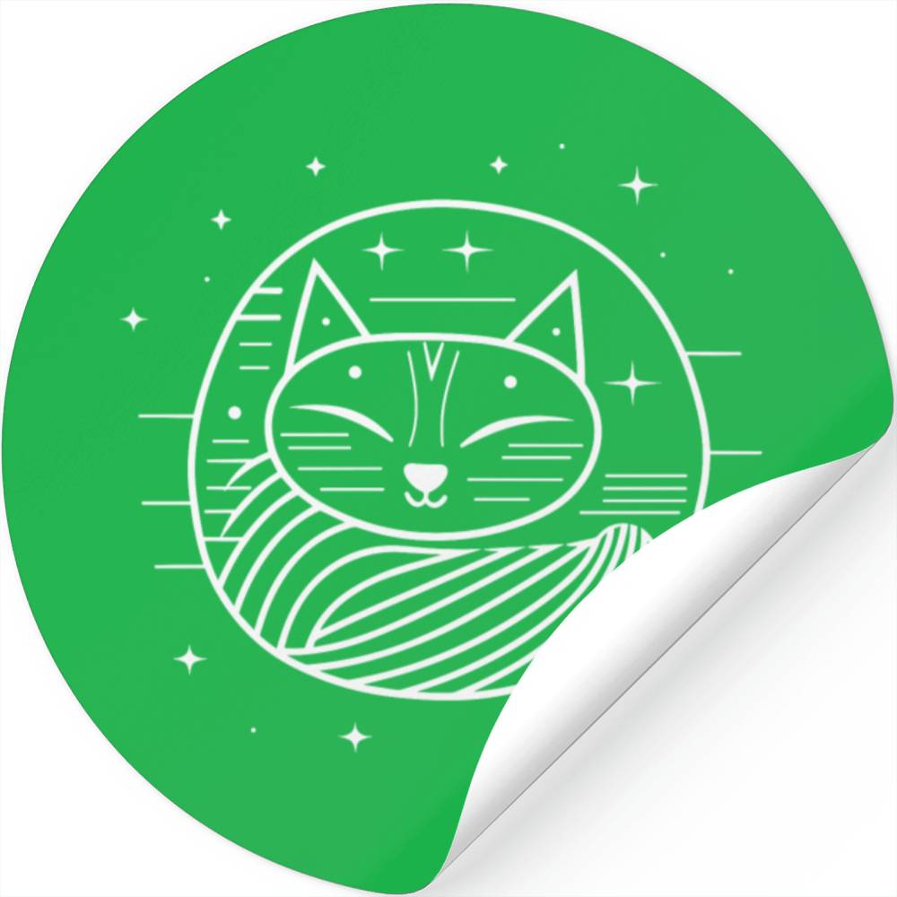Sleep Cute Cat Stickers