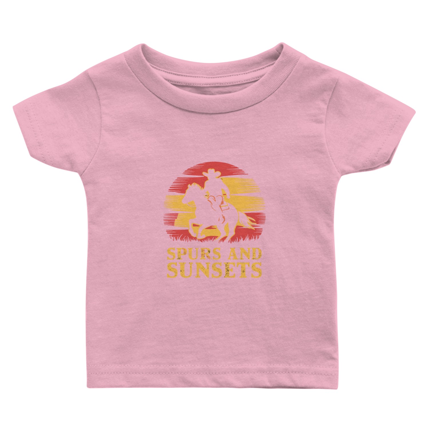 Cowboy Lifestyle Western Theme with Horses and Baby T Shirts