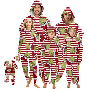 Funny Character Hooded Jumpsuit | Christmas Pajama Outfits | Family Matching Pajamas