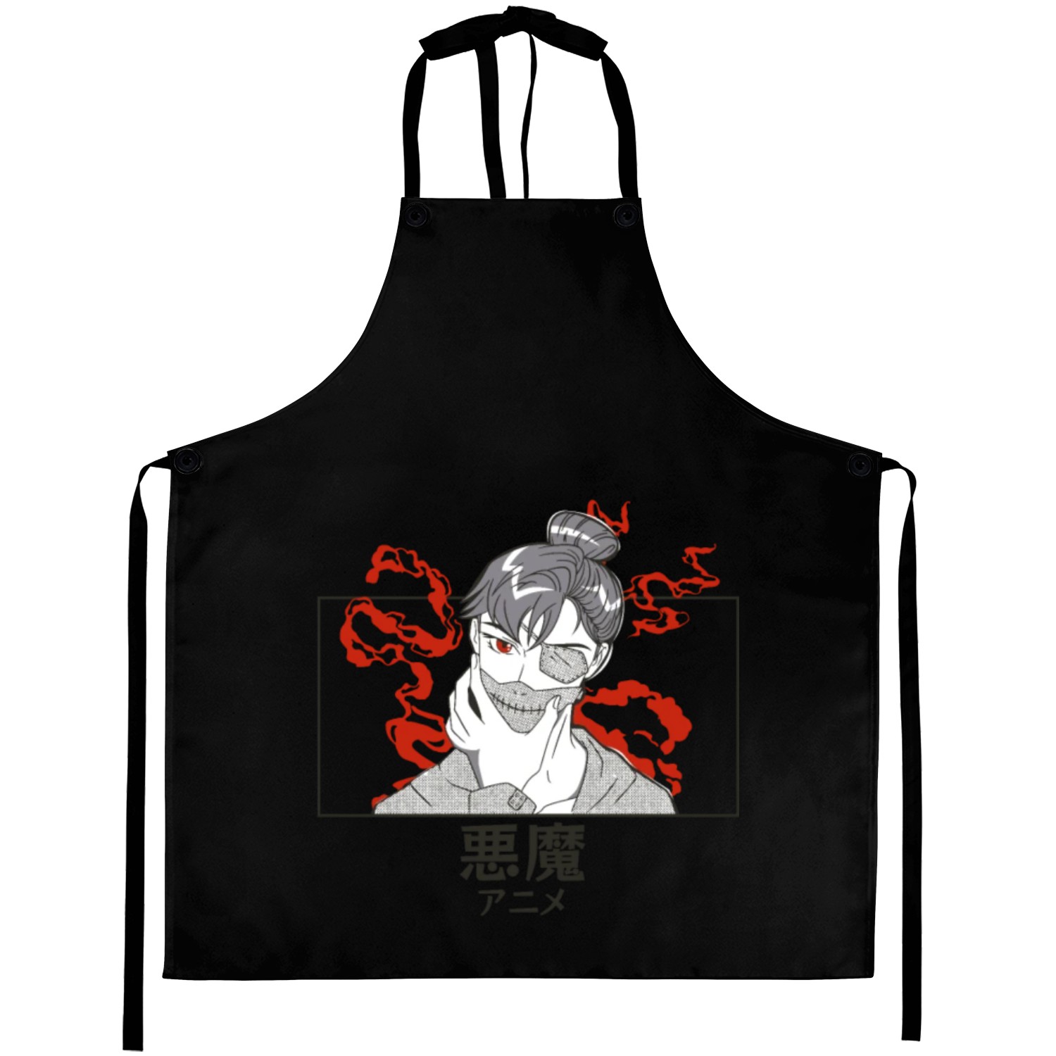 Japanese Demonic Dark Fantasy Anime Horror Aprons