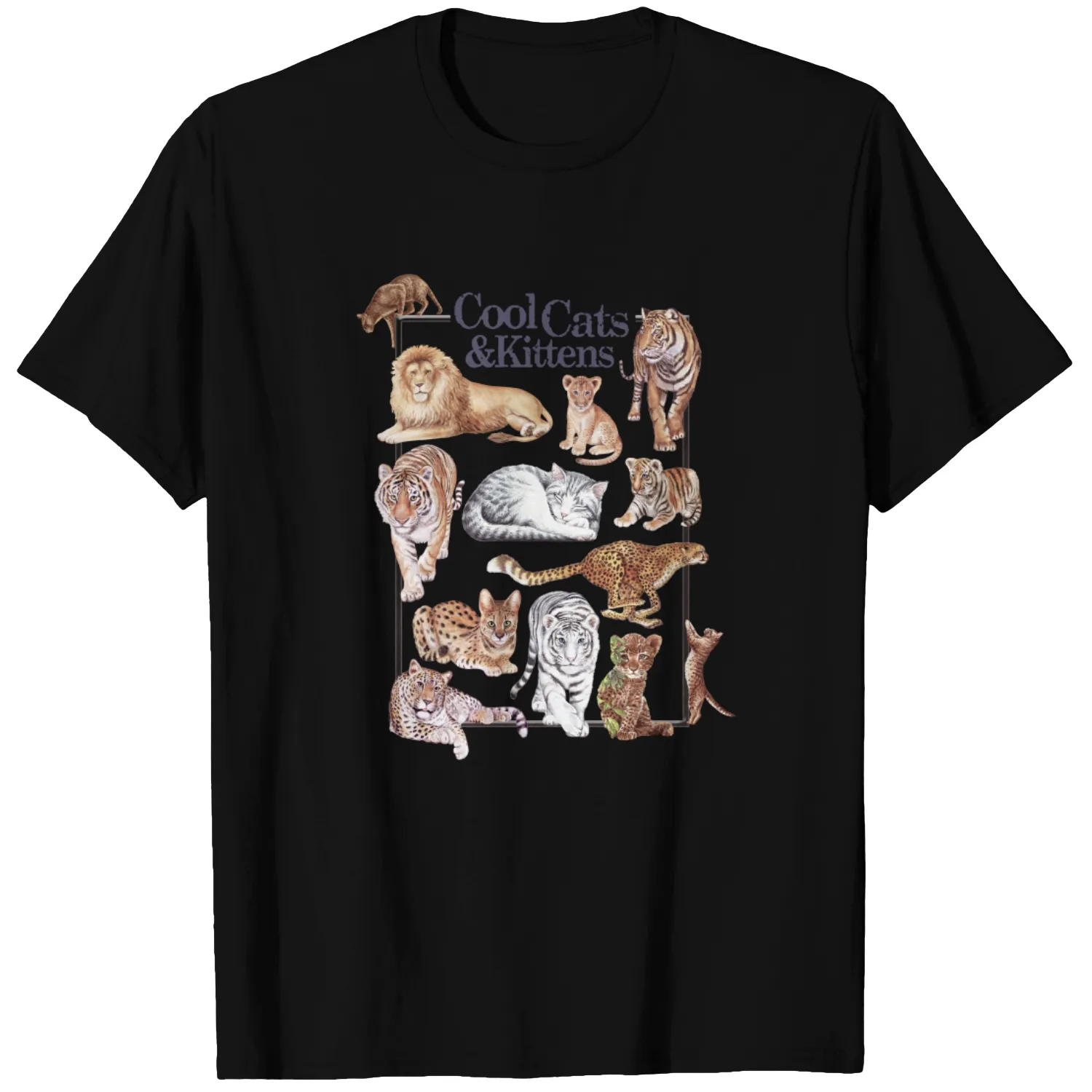 Cool Cats & Kittens White Graphic T-Shirt