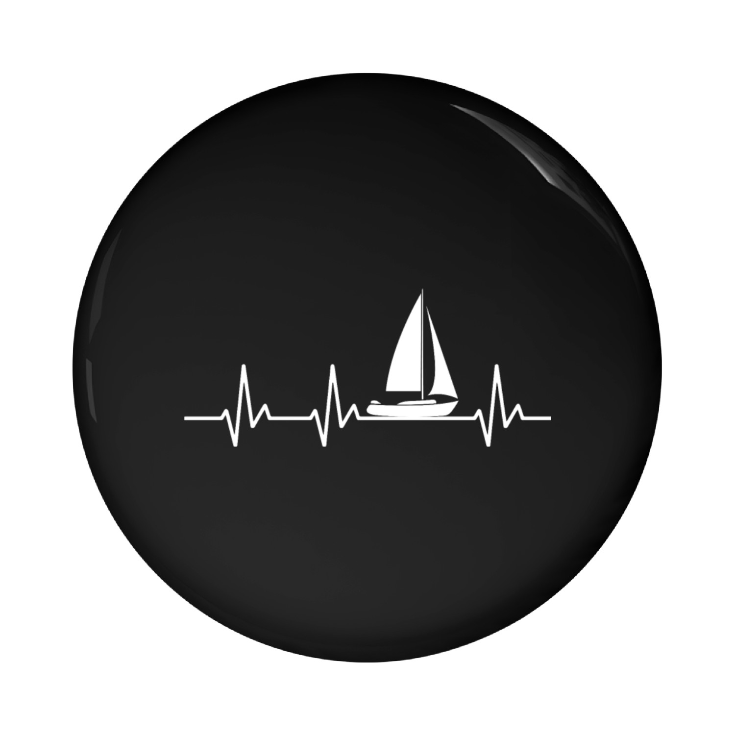 Sailing Heartbeat Watersport Pin Buttons