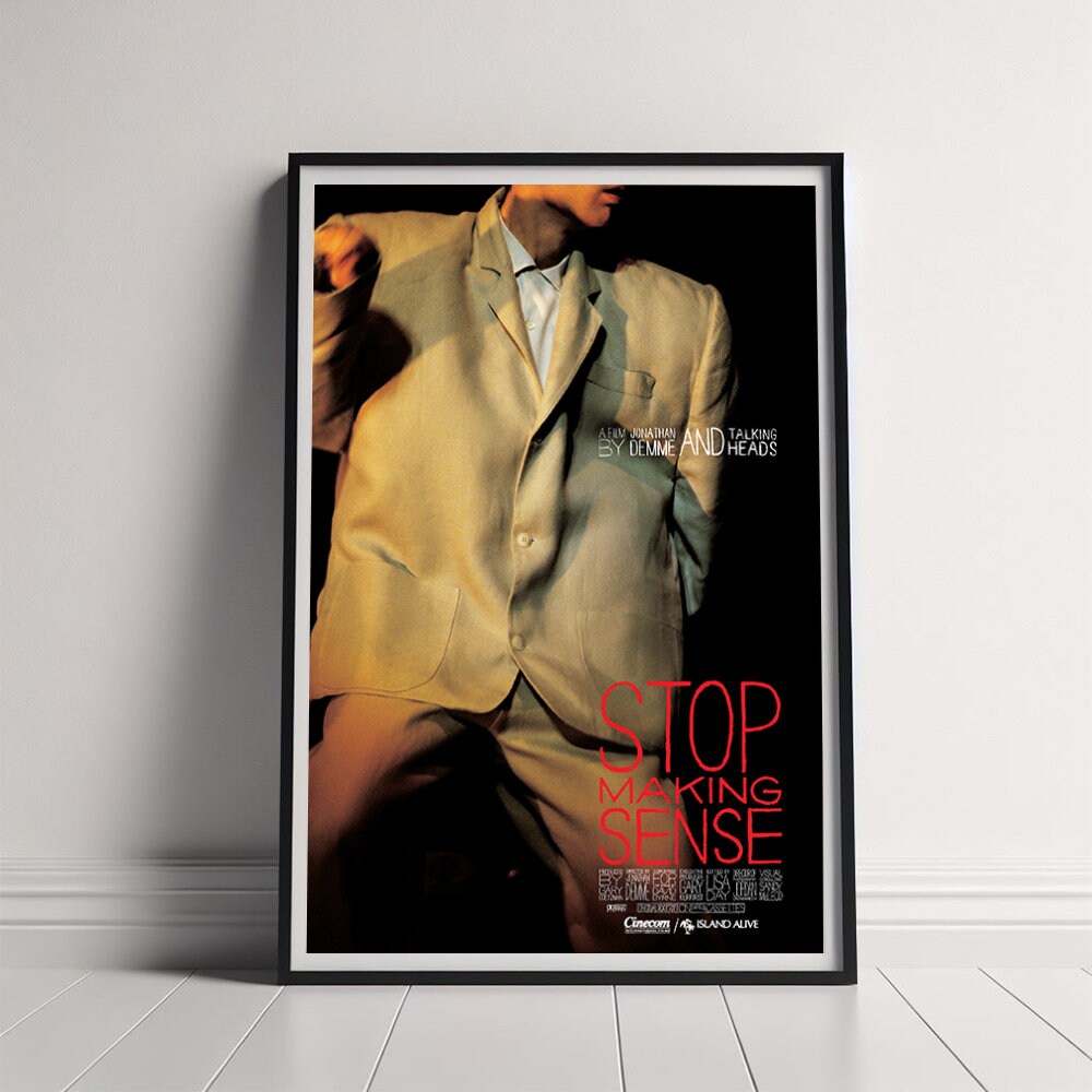 Stop Making Sense Movie Poster, 80s Movie Wall Art for Room Decor