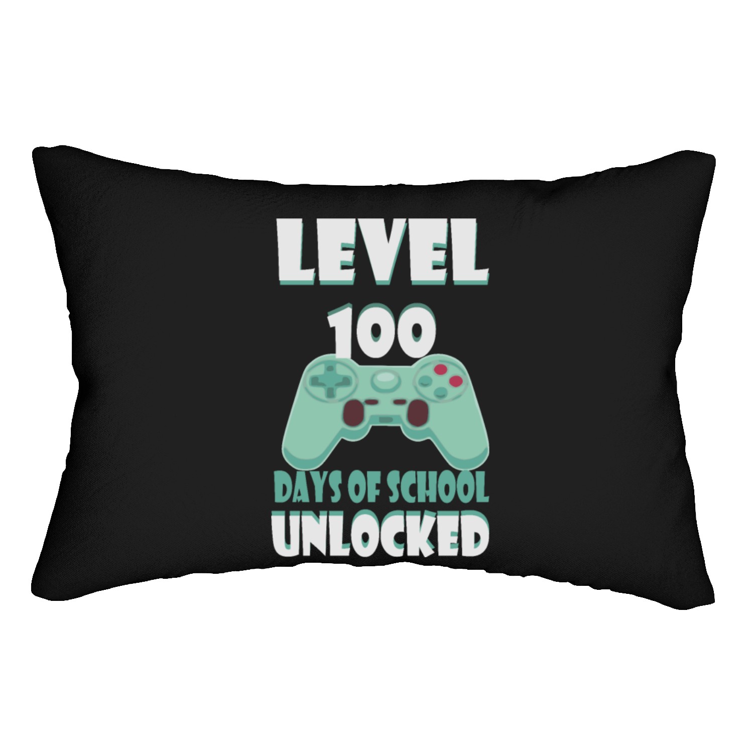 level 100 days of school unlocked Lumbar Pillows