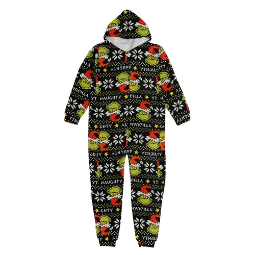 Funny Character Hooded Jumpsuit | Christmas Pajama Outfits | Family Matching Pajamas