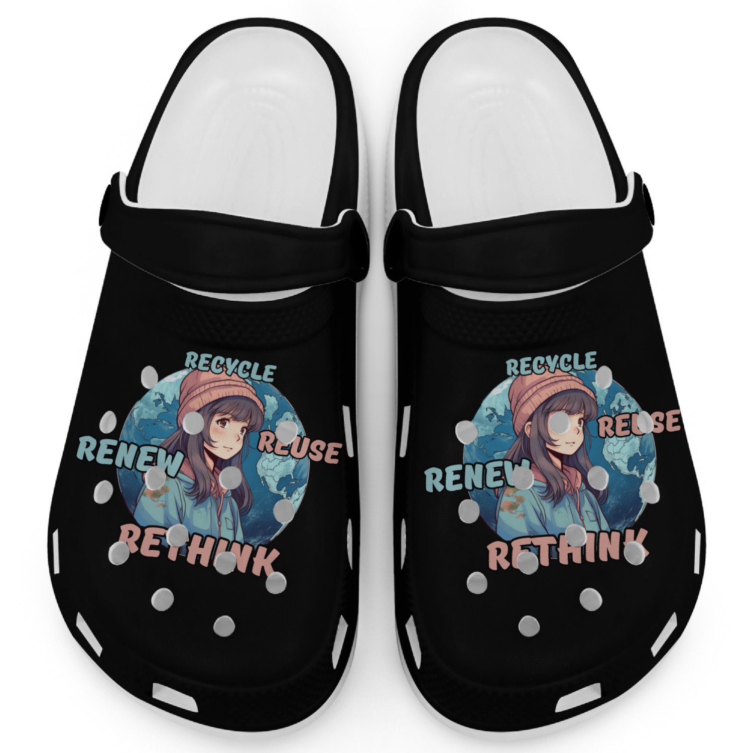 Recycle Reuse Renew Rethink Clogs
