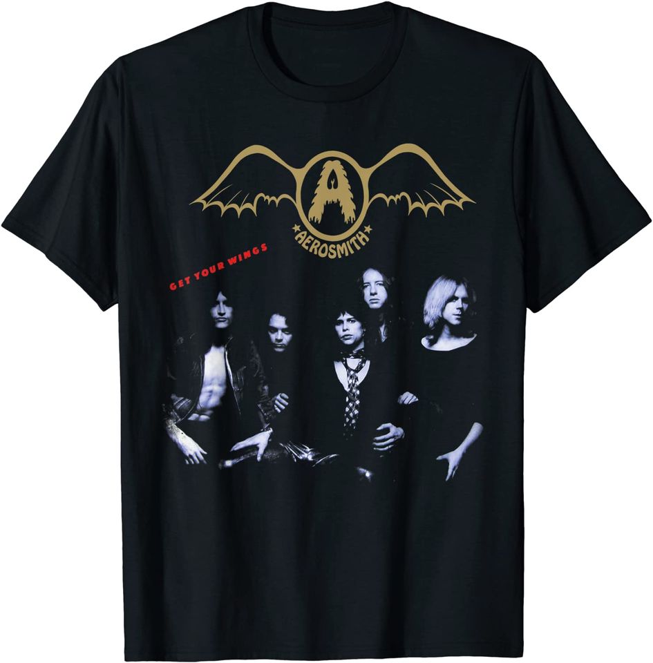 Wings Quotes T-Shirt Aerosmith - Get Your Wings