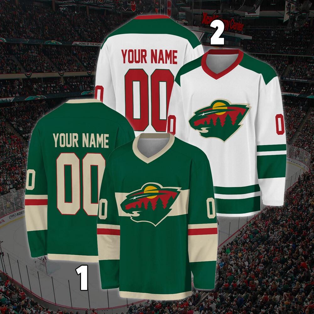 Personalized Minnesota Wild Hockey Jersey, Jersey For Men With Your Team Name, Fan Hockey Jersey