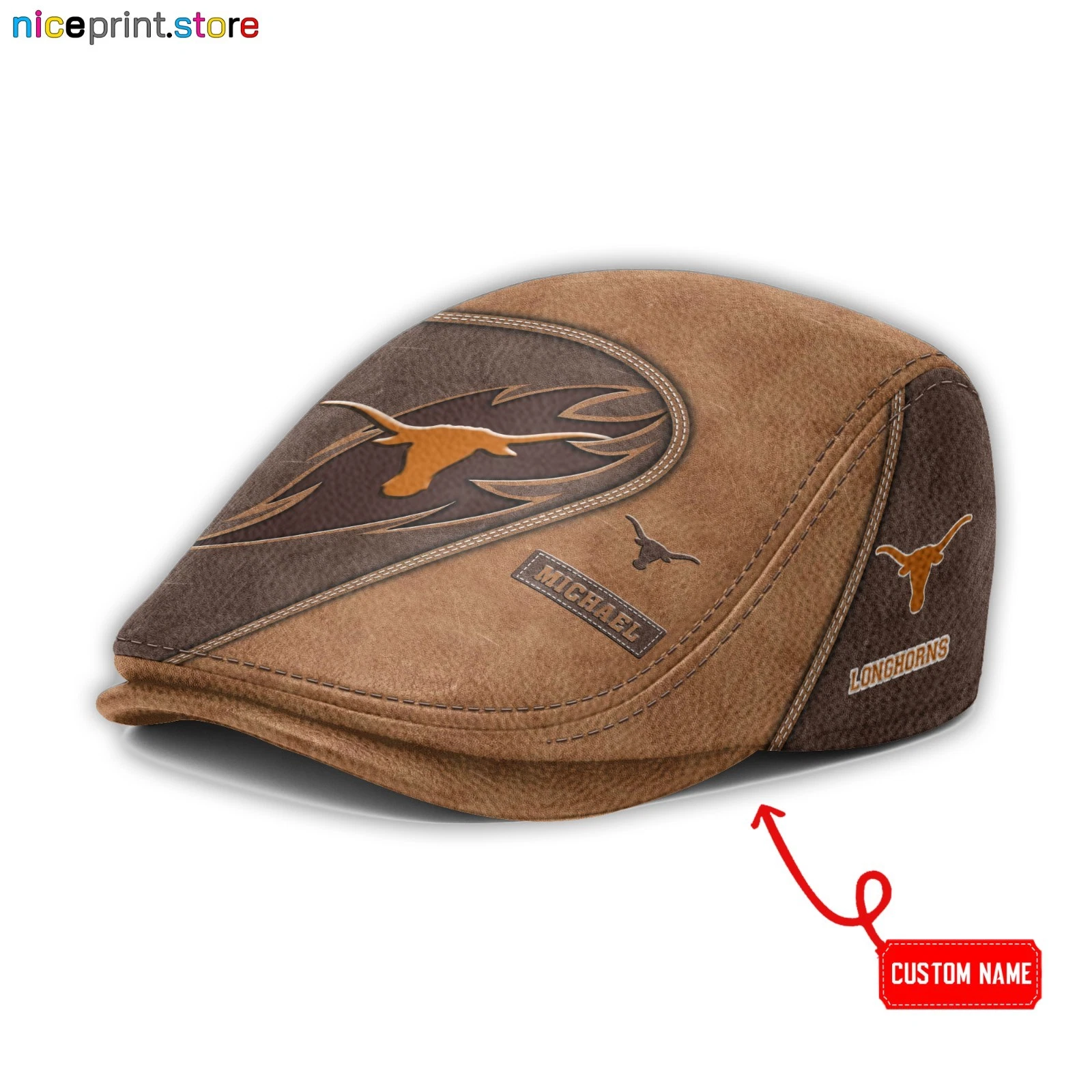 Cap Texas Team Longhorns Jeff Cap NCAA Driver Cap Golf Cap NCAA Flat Cap
