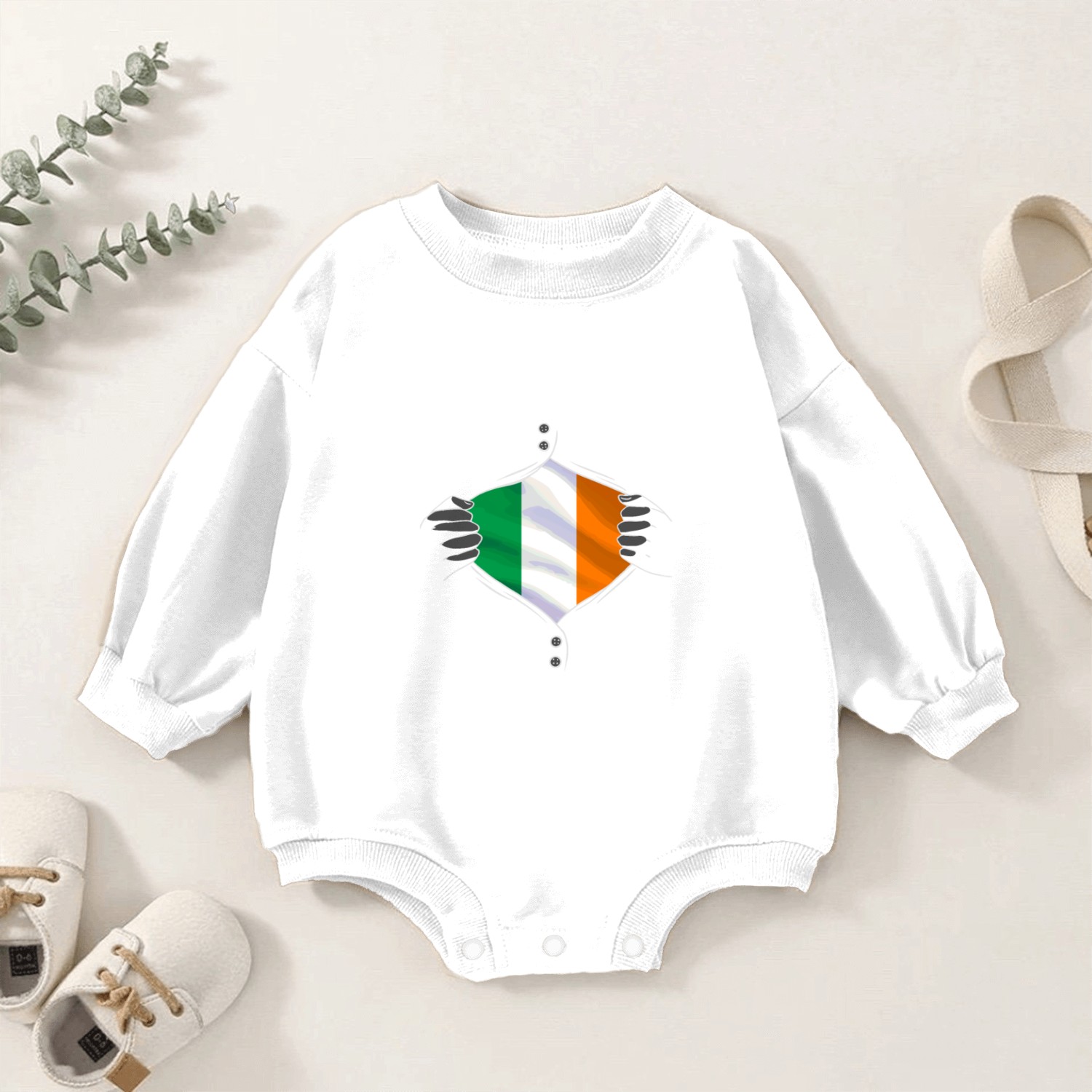 Ireland flag proud irish Baby Romper Sweatshirts