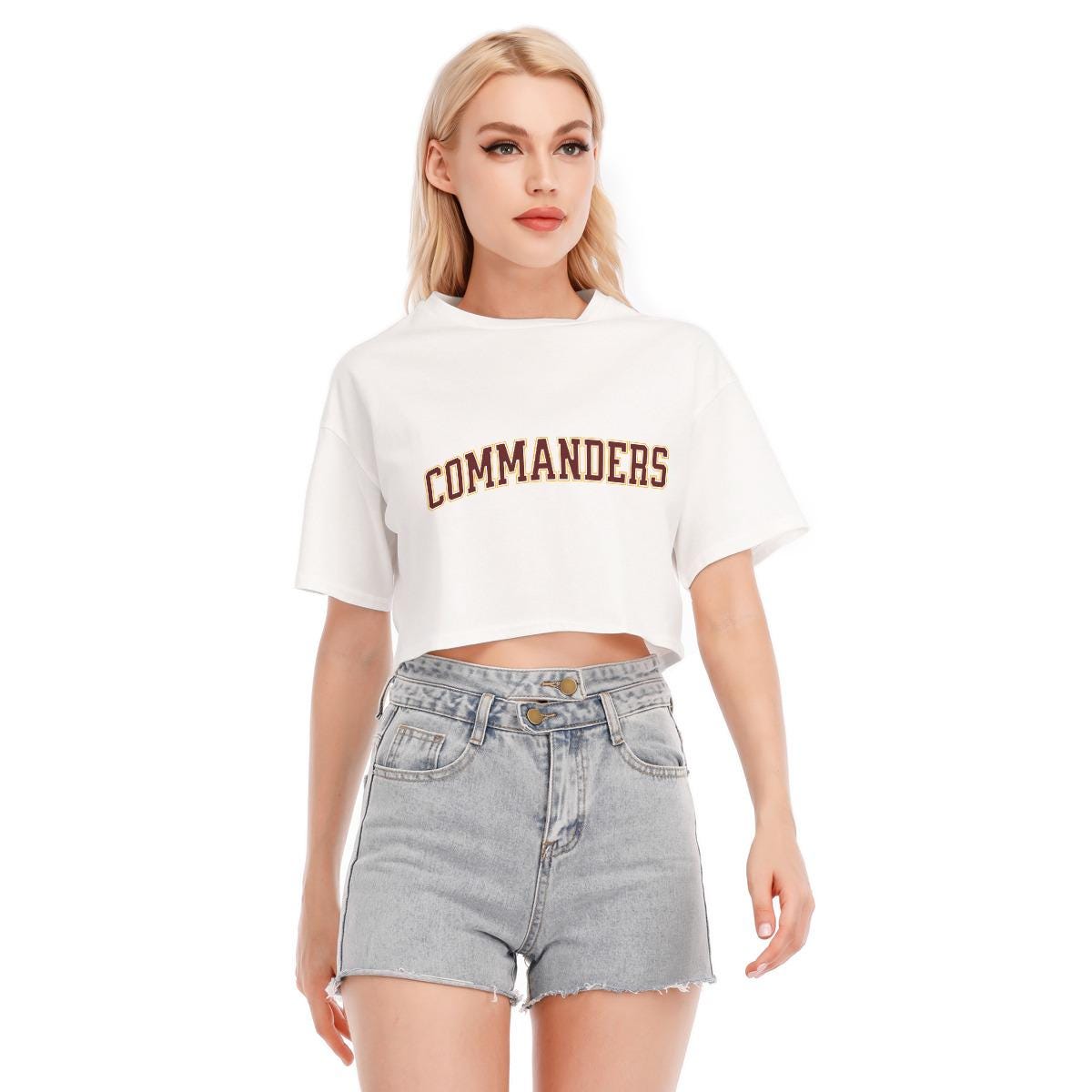 Commanders Football Womens Crop Top, Sports Fan Clothing