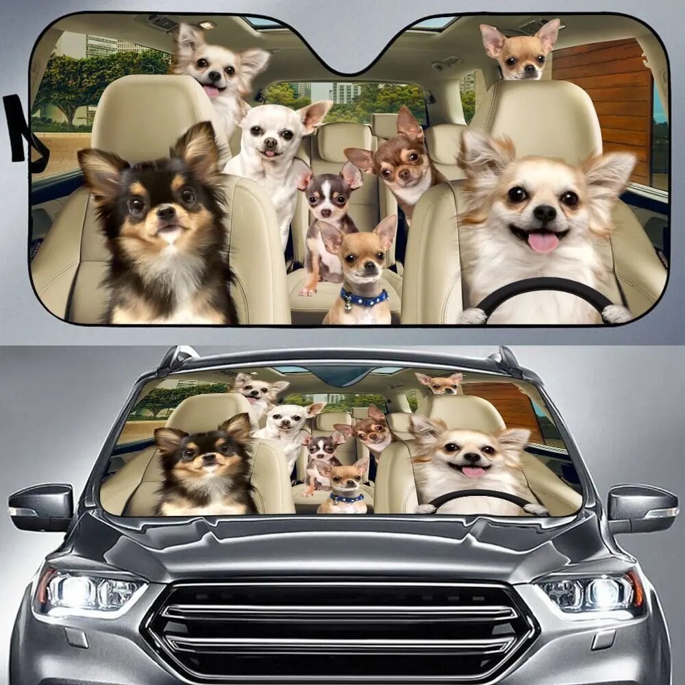 Chihuahua Car Sun Shade, Chihuahua Windshield