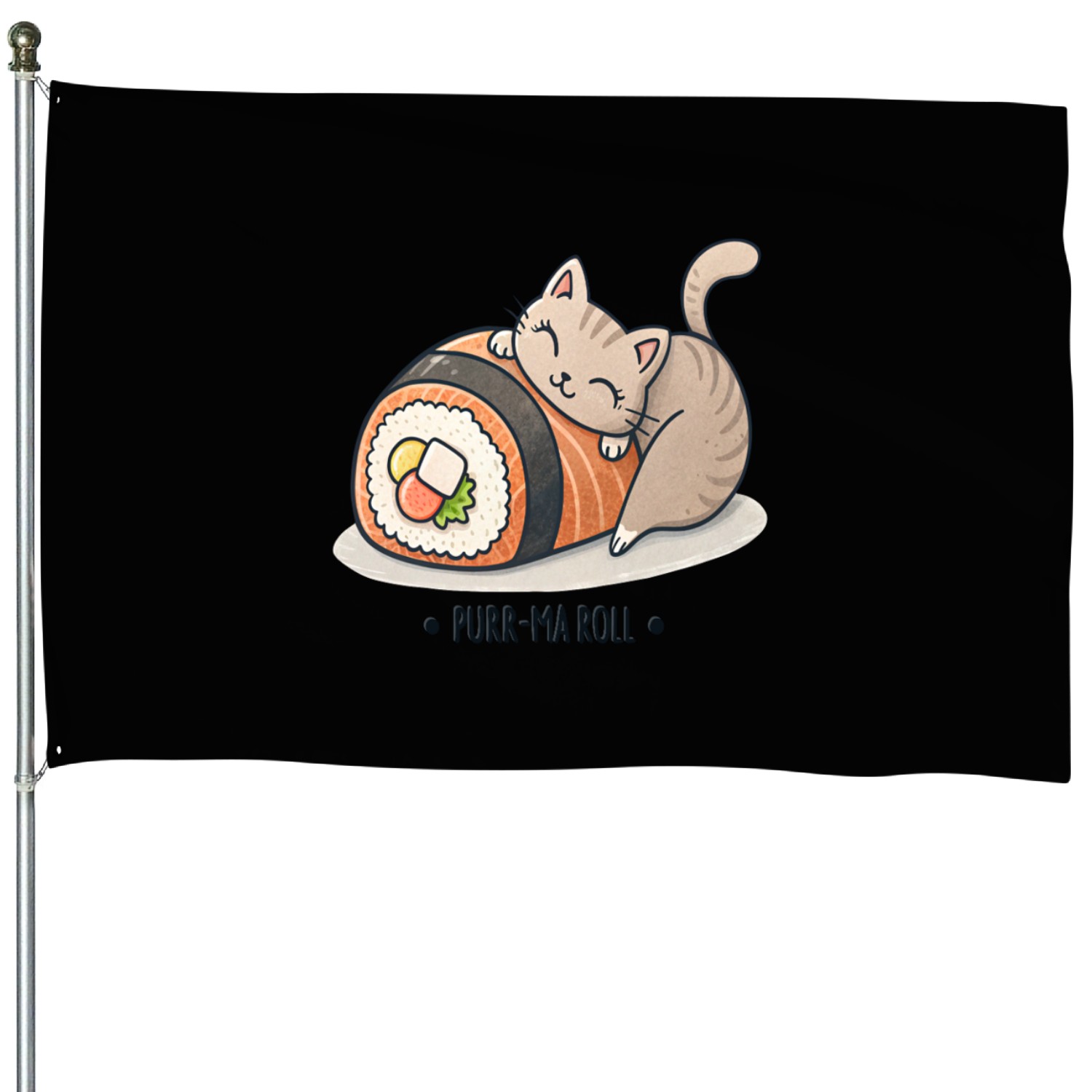 Purr-ma Roll Perfection House Flags
