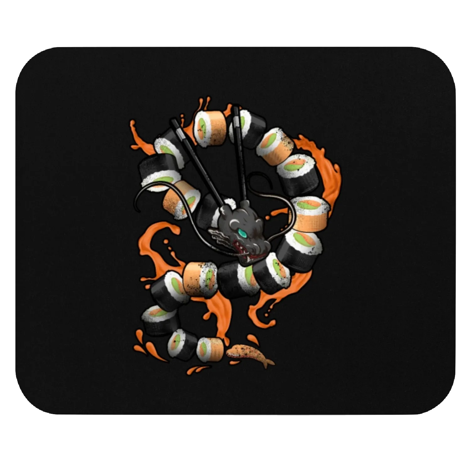 Sushi Dragon Roll Japanese Food Lover Rice Sushi Mouse Pads