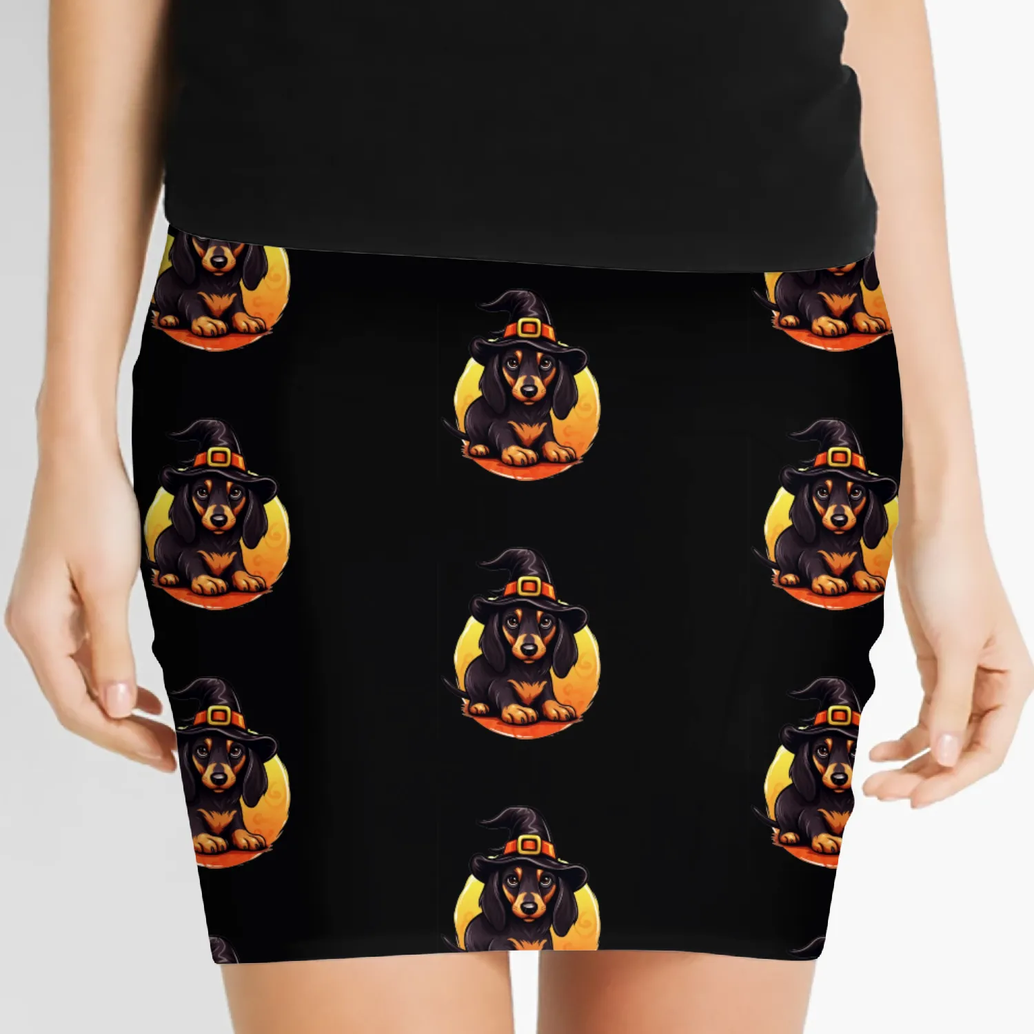 Trick or Treat Pawty: Dog Halloween Squad Women's Mini Skirts