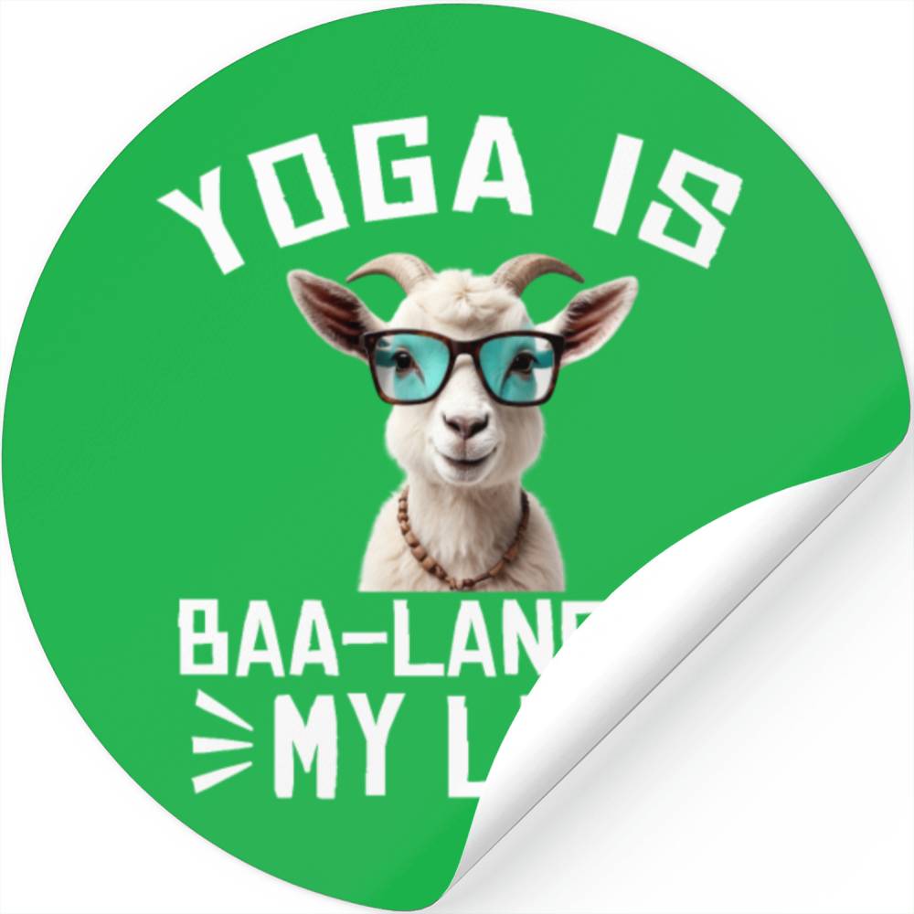 Goat Yoga Balancing My Life Stickers