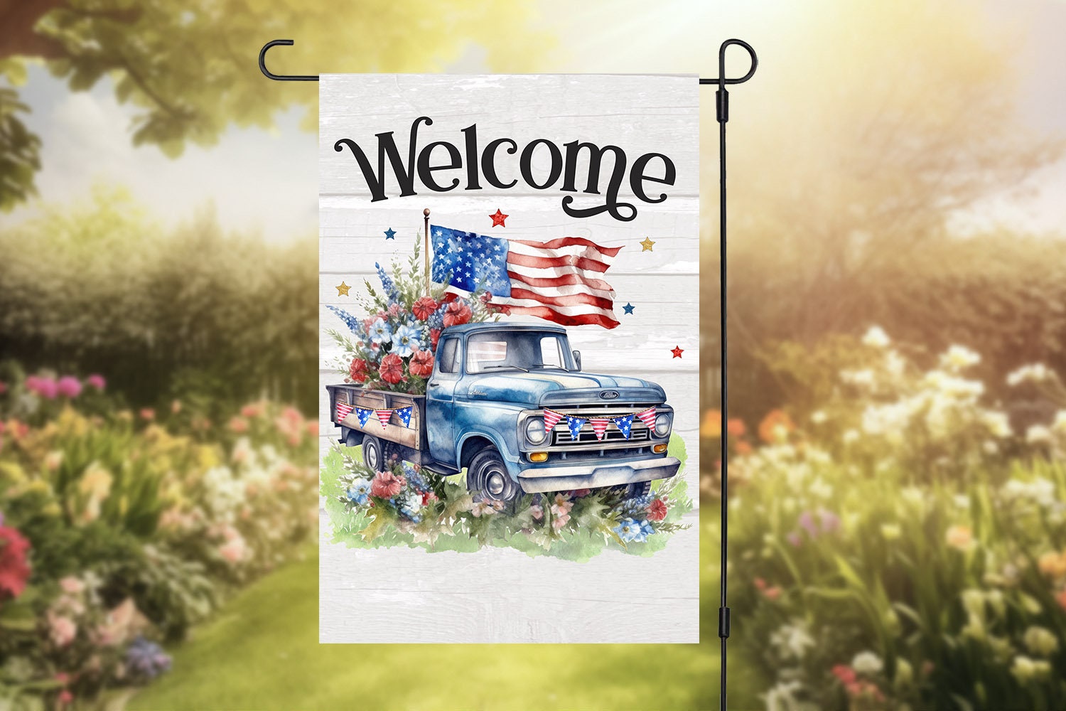 4th of July Garden Flag, July 4th Garden Flag