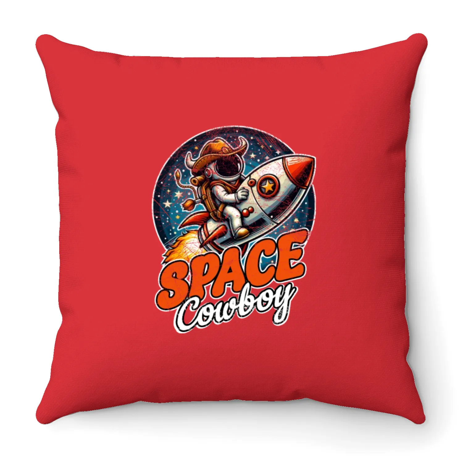 Space Cowboy Throw Pillows