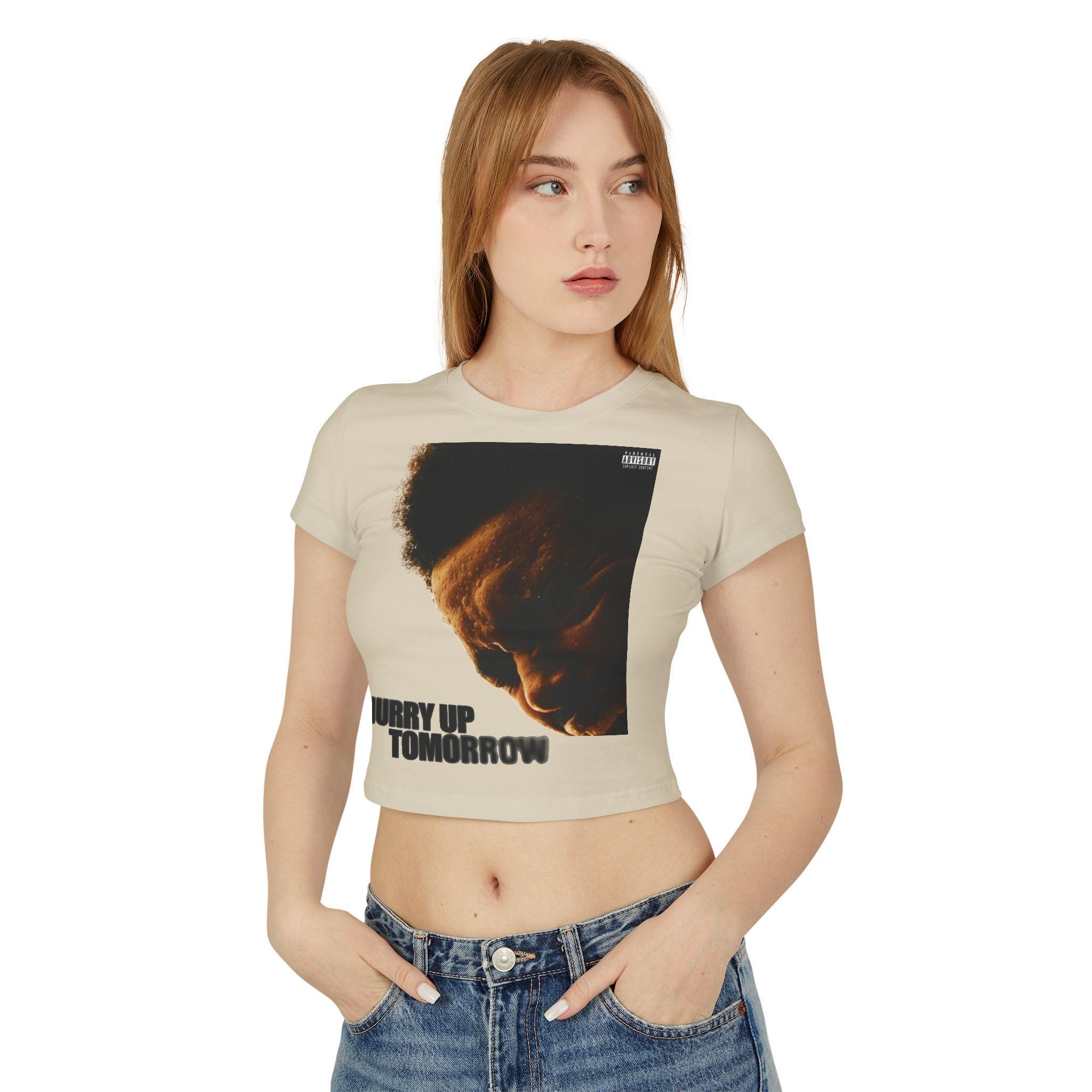 Hurry Up Tomorrow Baby Tee, Casual Women's T-Shirt, Music Inspired Top, Perfect Gift for Music Lovers, Street Style Fashion