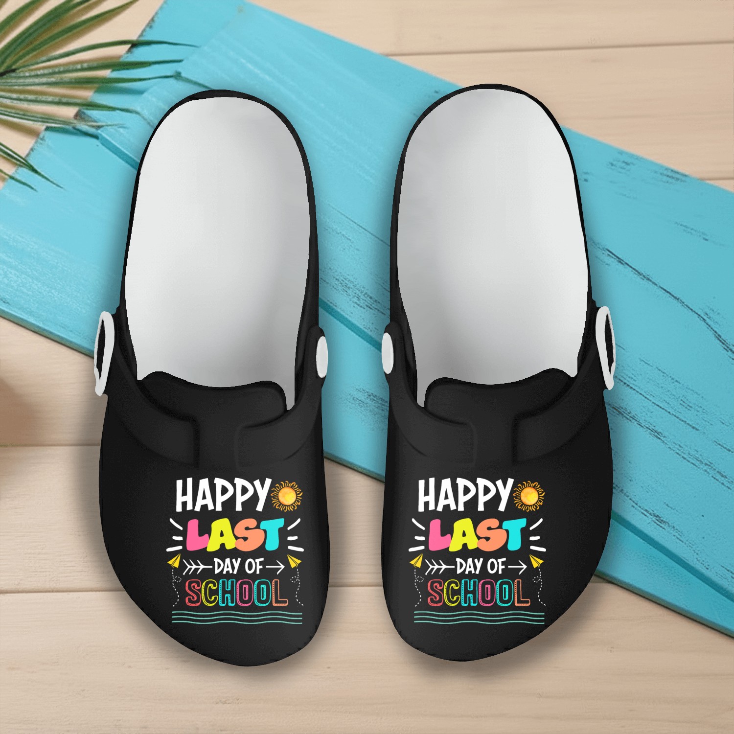 Happy Last Day Of School Student Graduation Slip On Clogs