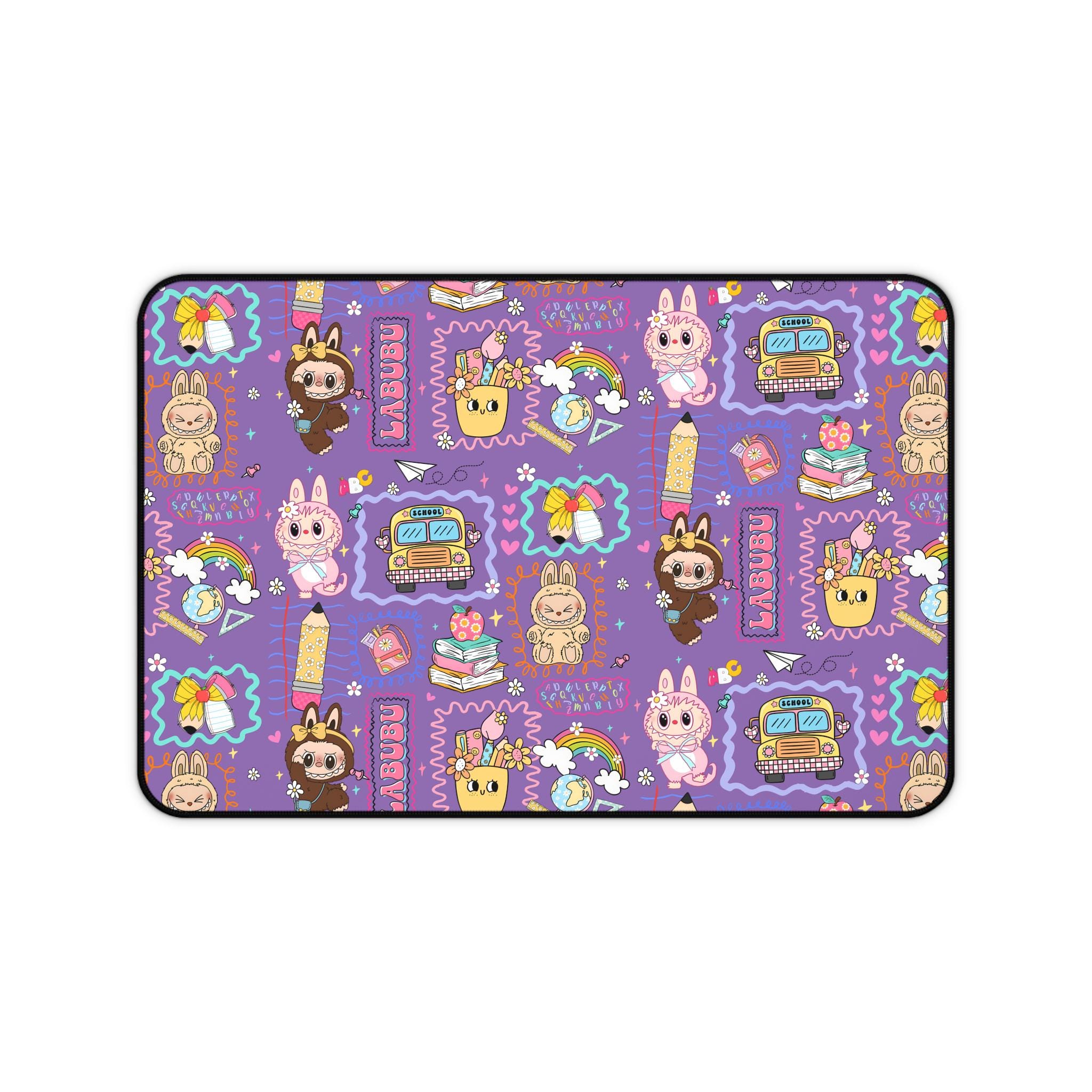 Labubu Desk Mat Kawaii Gamer Mousepad for Kids & Teens Cute Bunny Monster Extended Mouse Pad