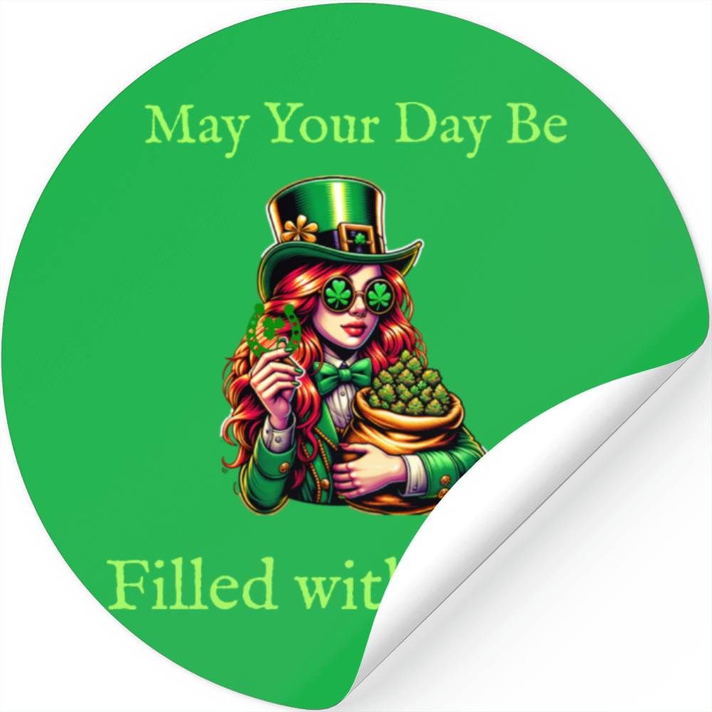 may your day be filled with luck Stickers