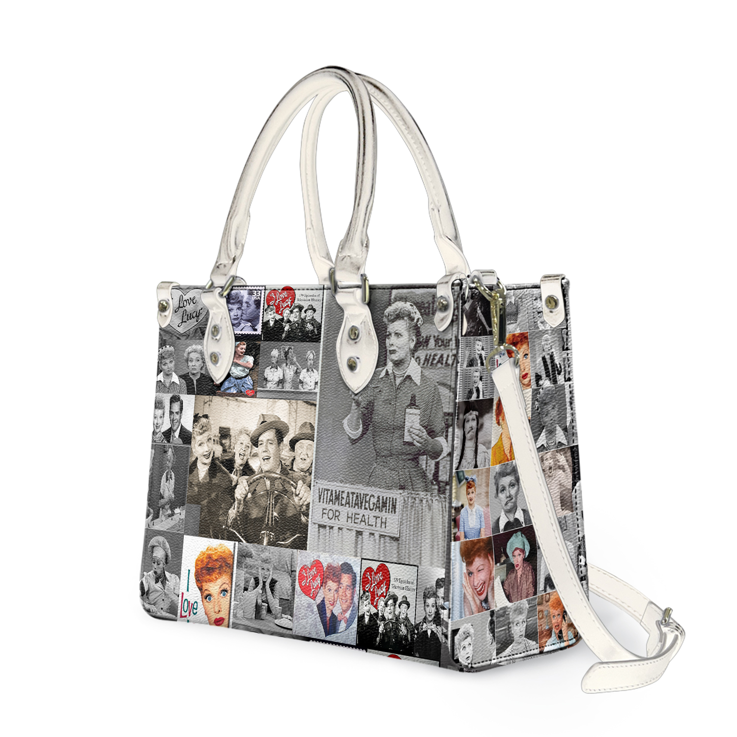 Personalized I Love Lucy Music Leather Bag