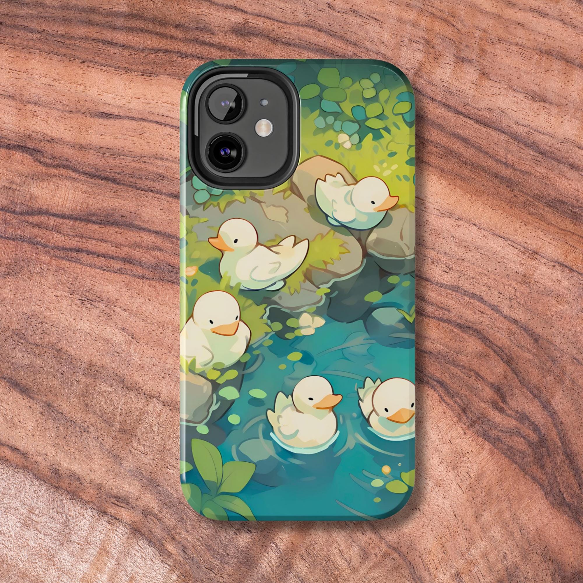 Whimsical Duck Themed Tough Phone Case for iPhone