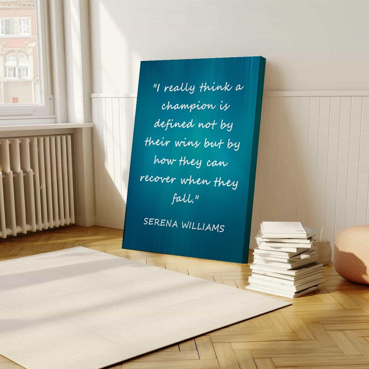 SERENAWILLIAMS Inspirational Quotes Poster, Wrapped Poster, Wall Art, Room Decoration, Retro Aesthetics