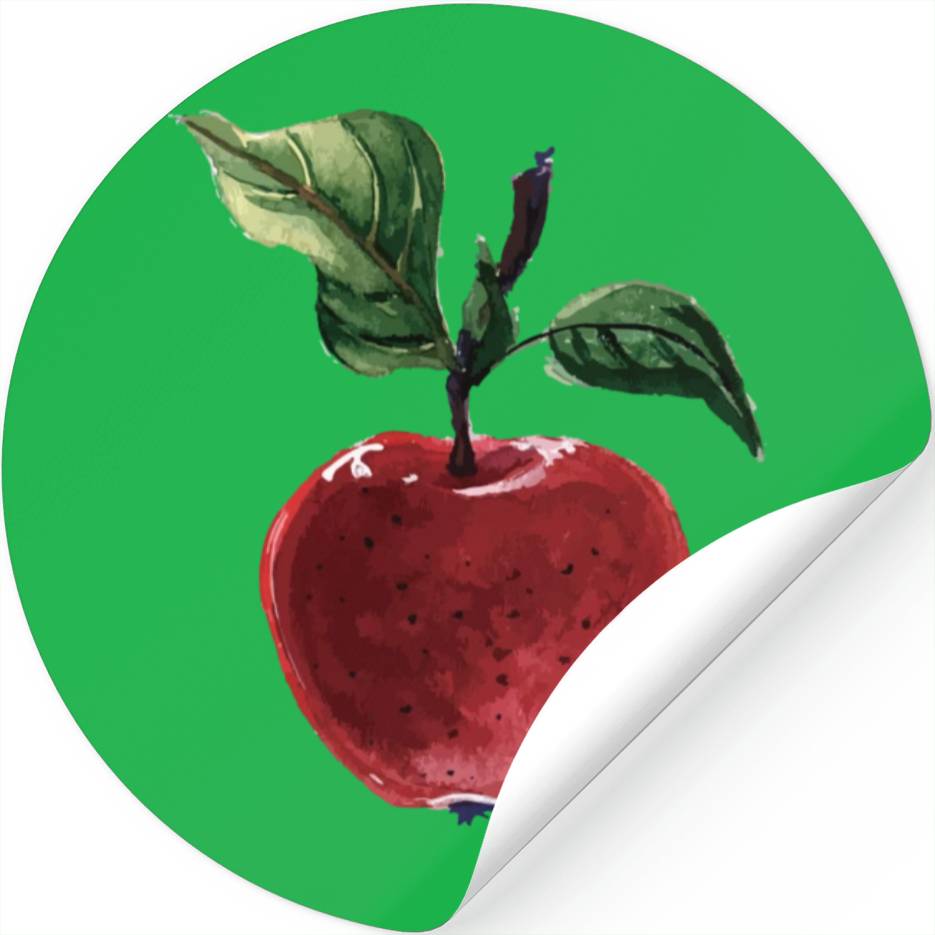 Red Fresh Apple Stickers
