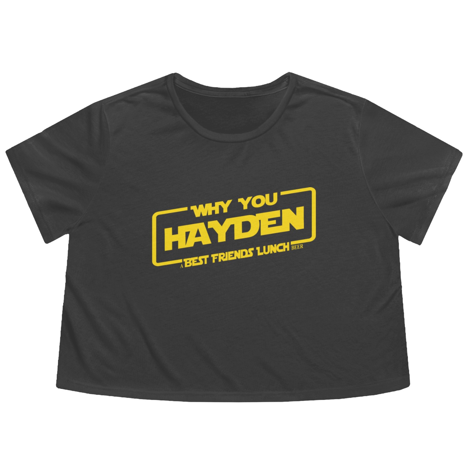 why you hayden Flowy Cropped Tees