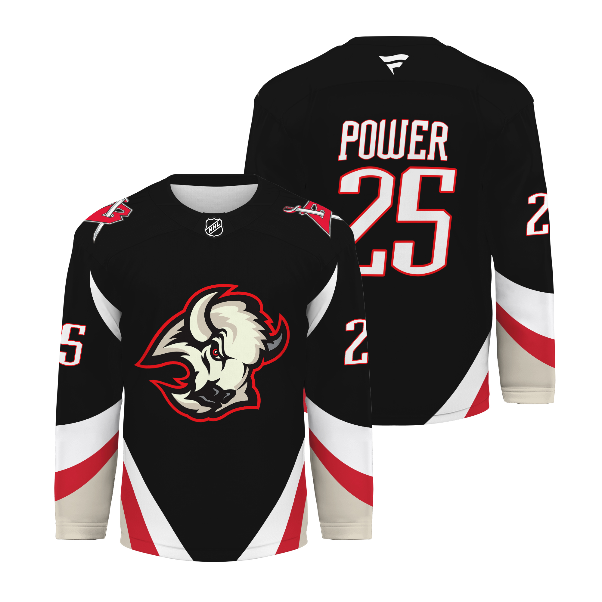 Owen Power Buffalo Black Alternate Jersey