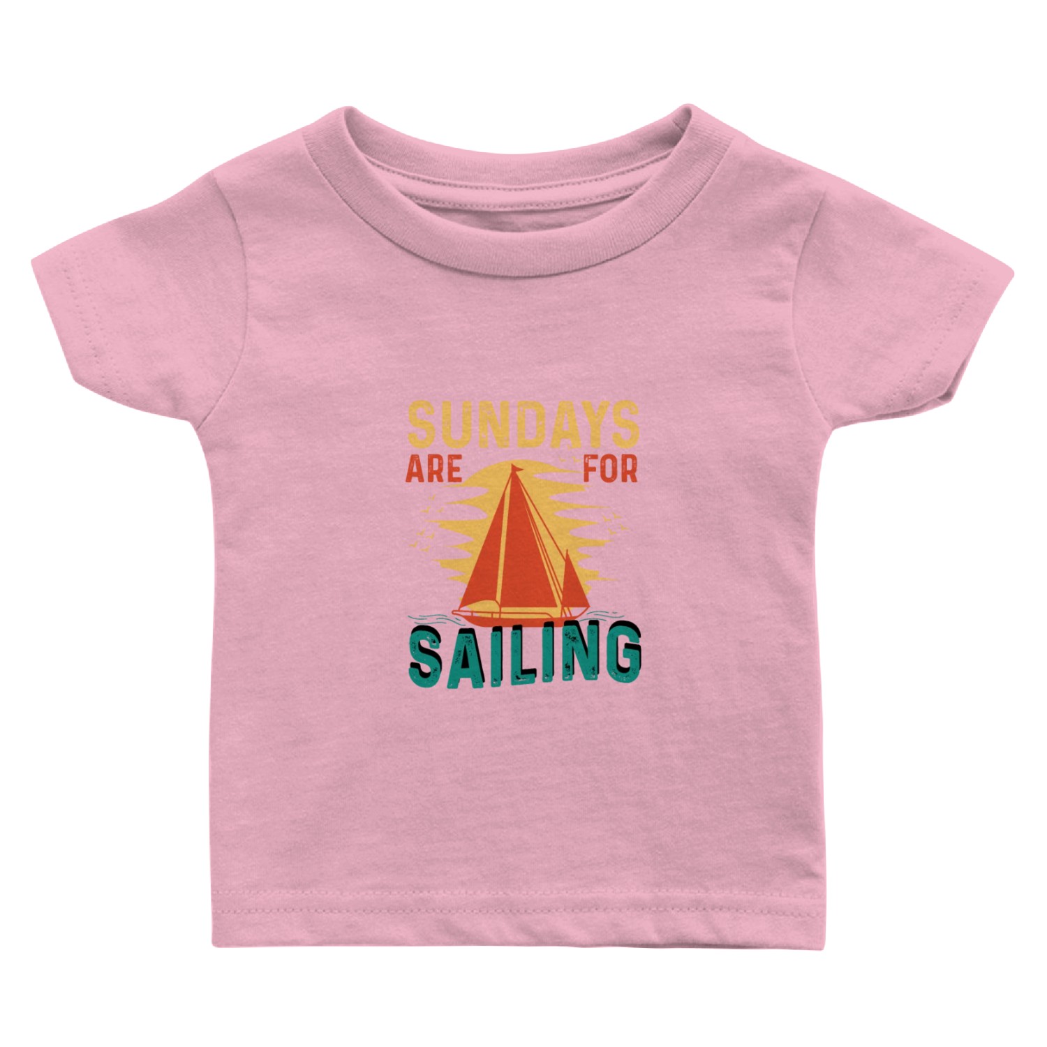 Sunday's for Sailing Senior Captain Gift Baby T Shirts