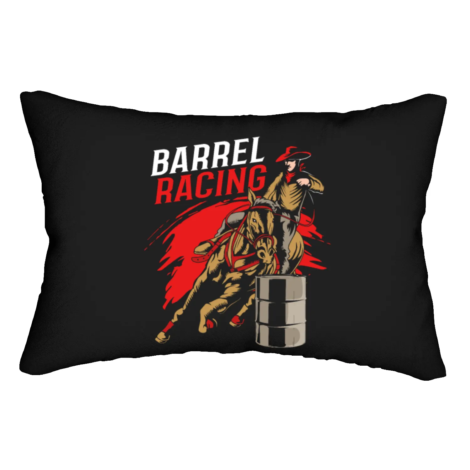 Horse Riding Cowgirl Barrel Racing Rodeo Lumbar Pillows