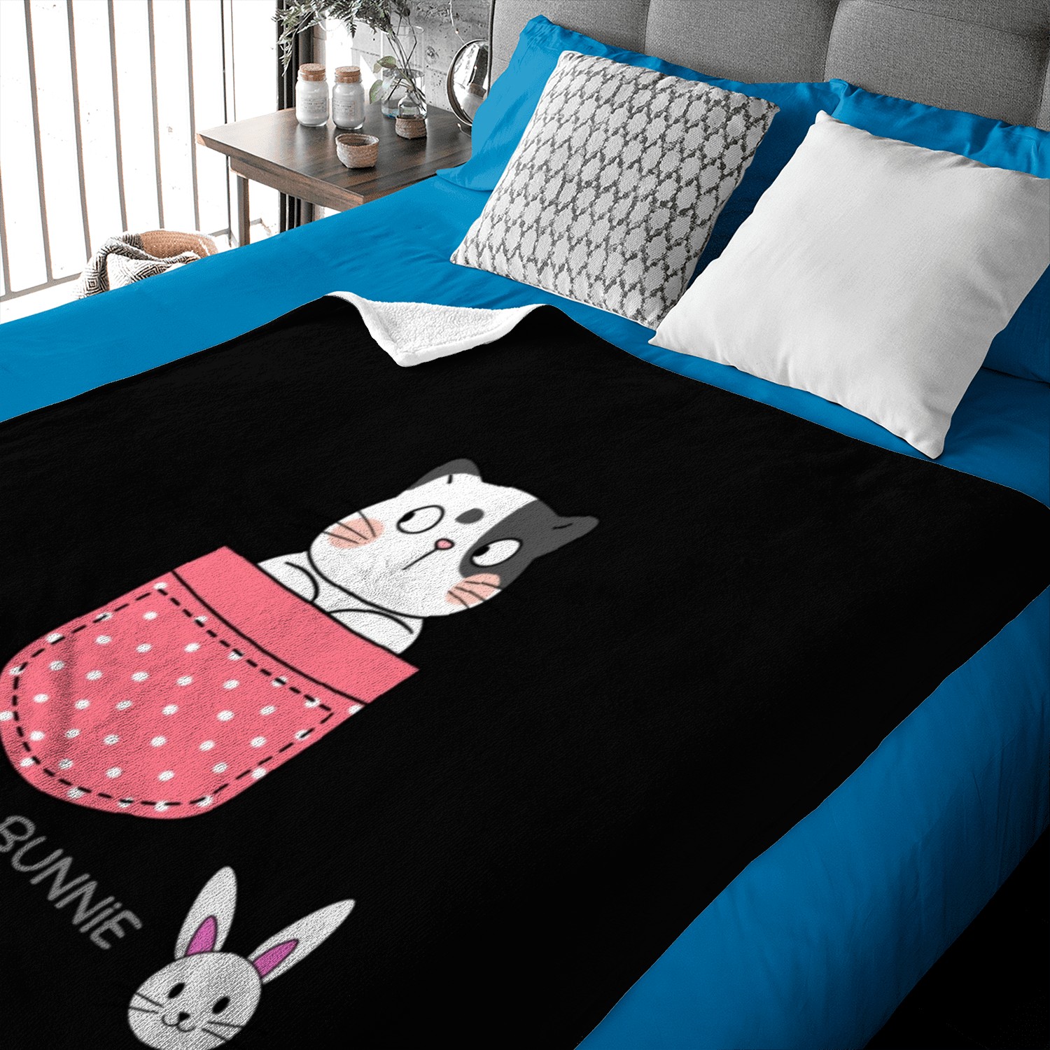 Cute Bunnie | Kitty Love Bunnie Baby Blankets