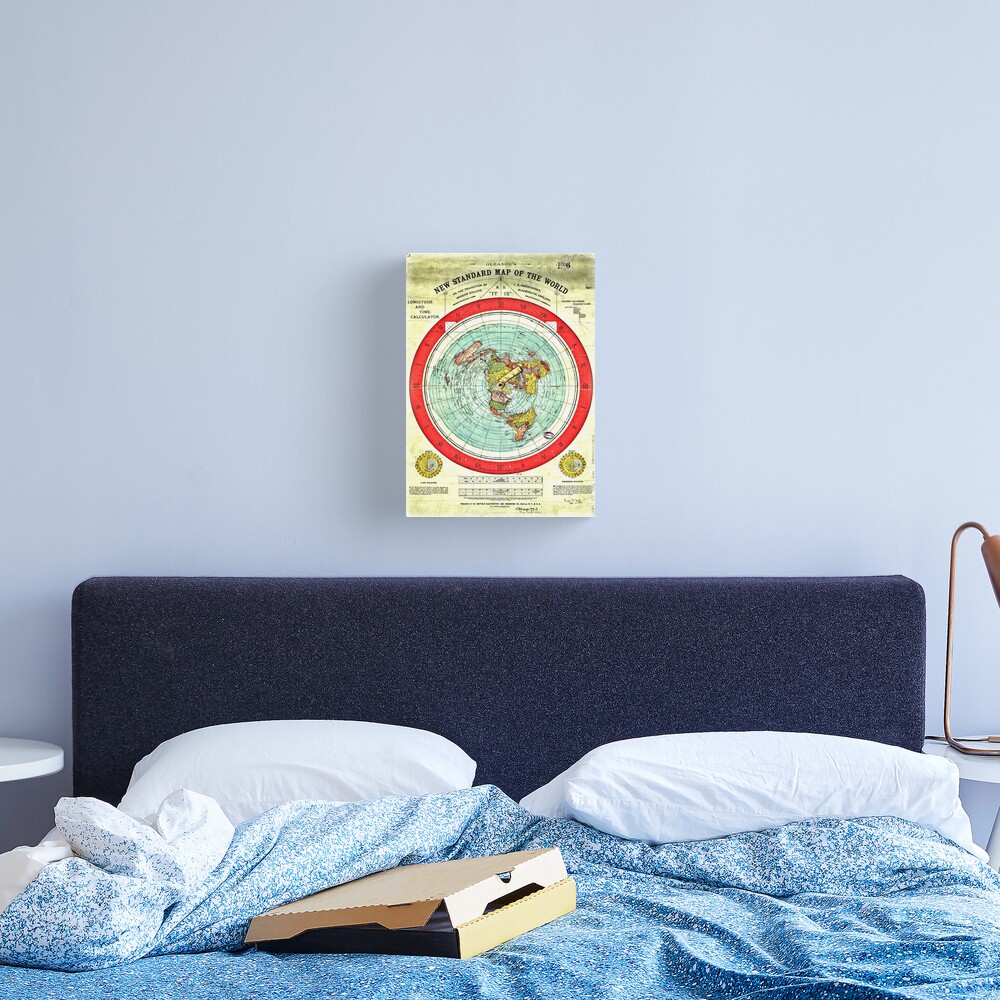 Gleason 1892 Flat Earth Map | Research Flat Earth Canvas Print