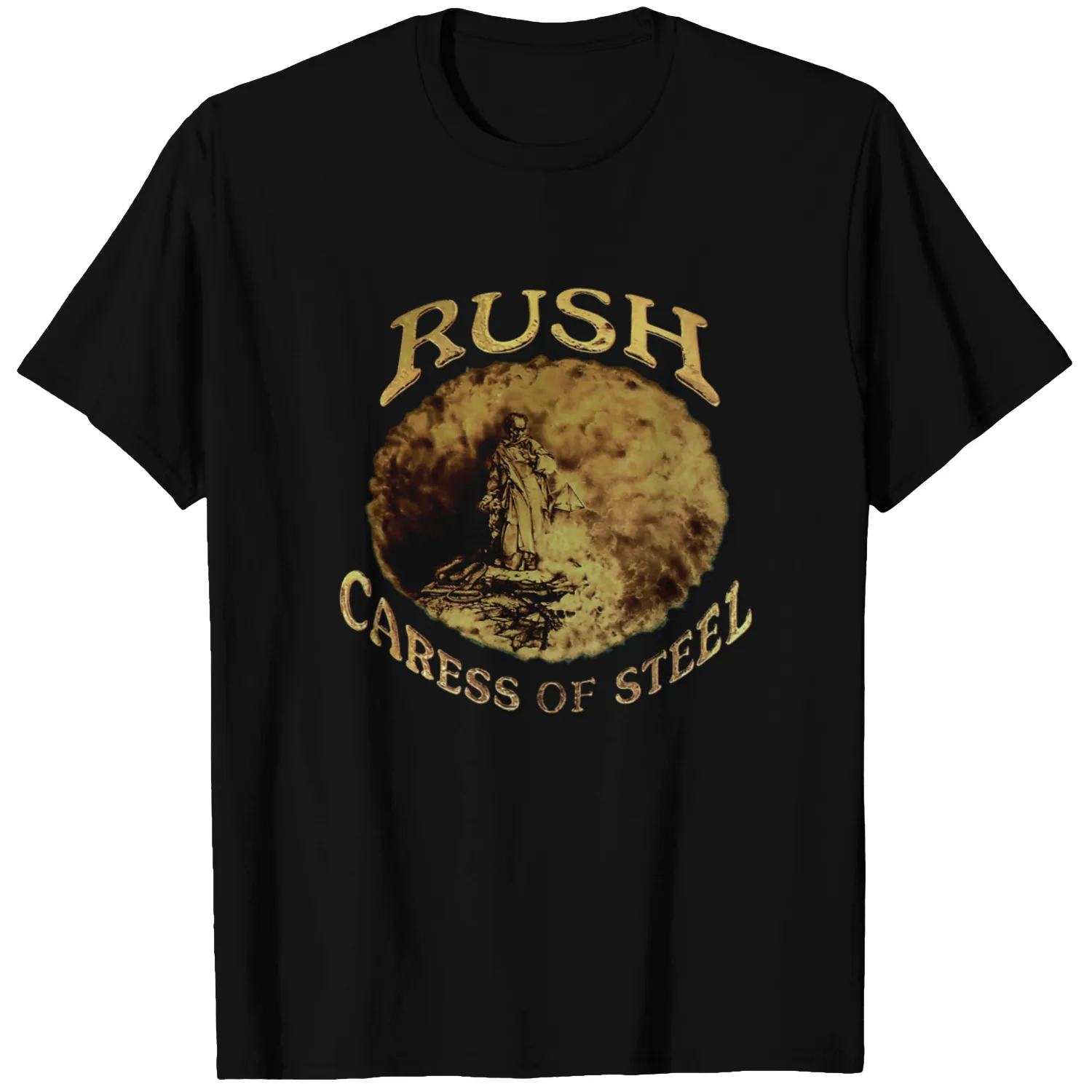 Rush Caress Of Steel Track List Band Logo T Shirt
