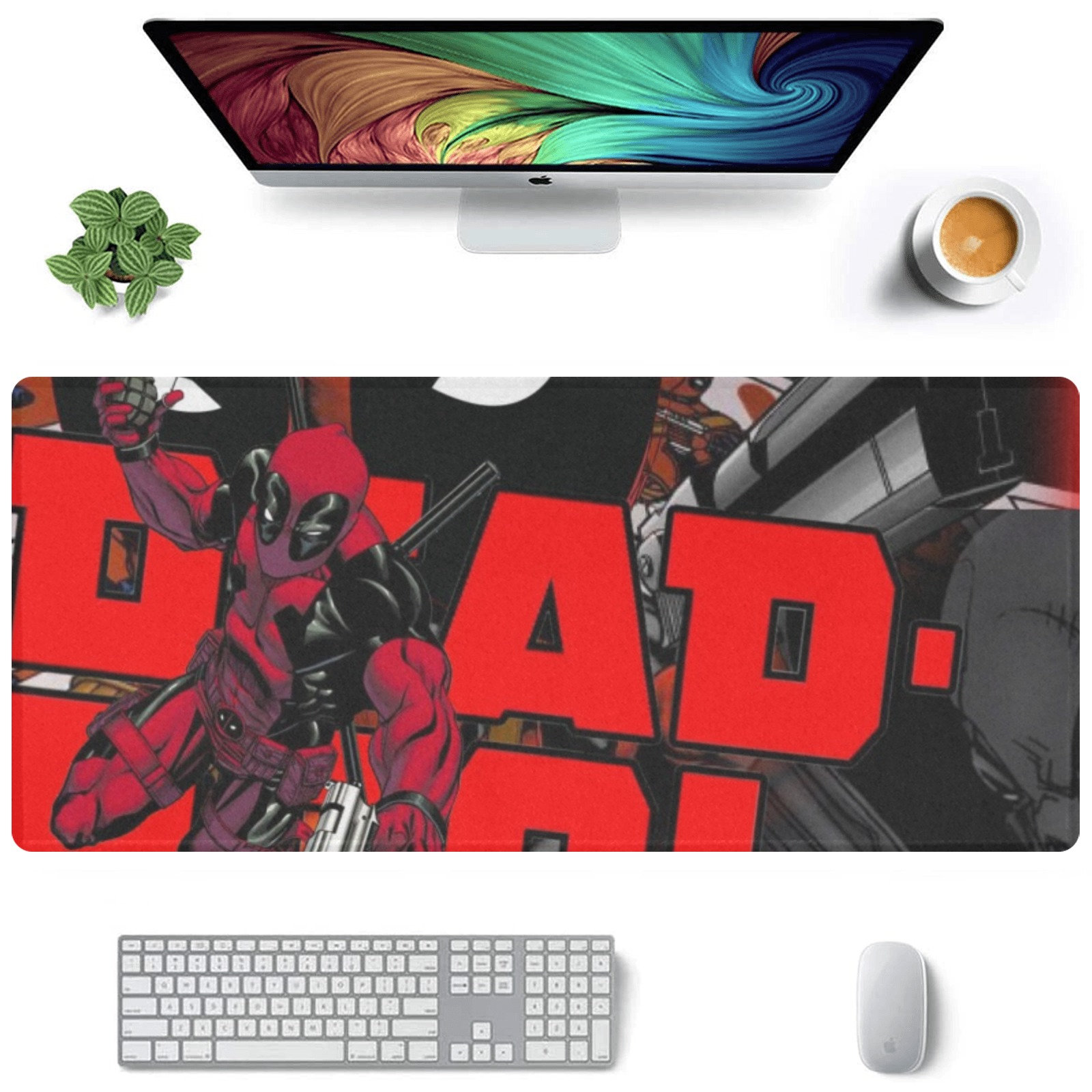 Deadpool Desk Mat Suitable for Gamers, Content Creators, and Others
