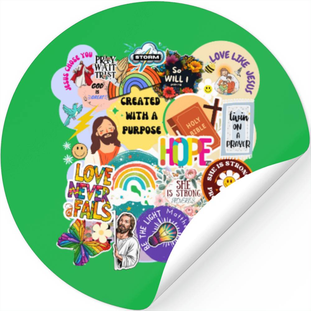 Created With A Purpose Jesus Sticker Collage Stickers