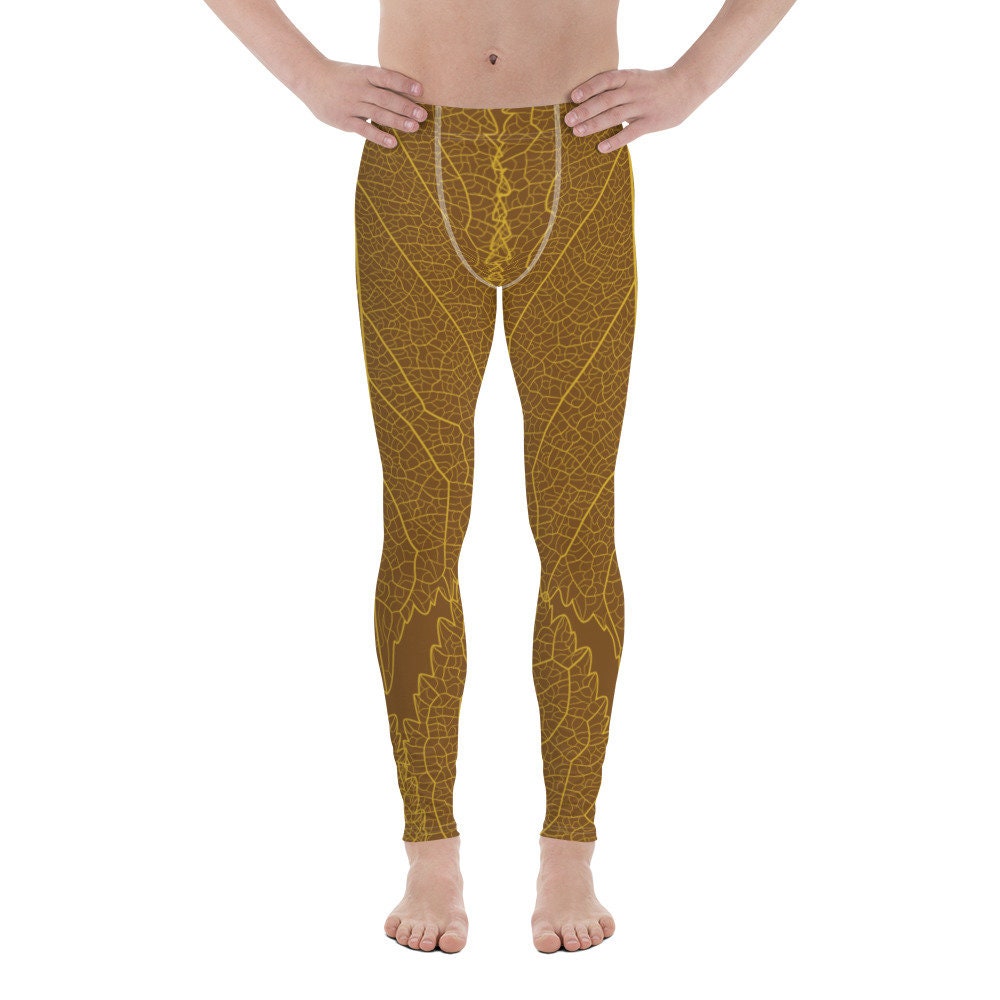 Terence Men's Leggings / Leaf Print Leggings