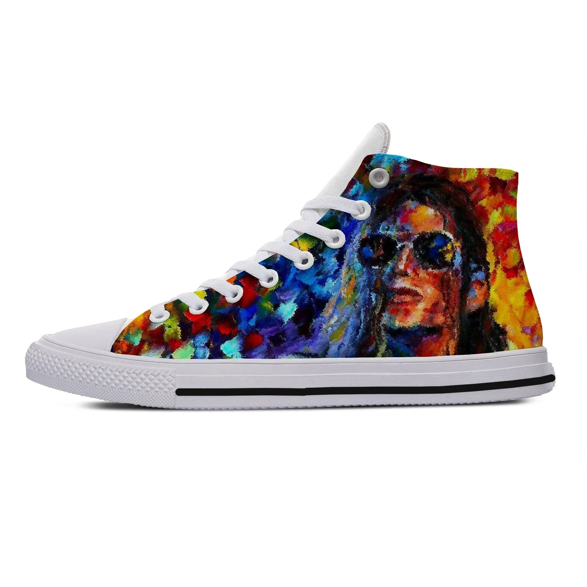 Men's and Women's Michael Jackson Inspired High Top Canvas Sneakers,