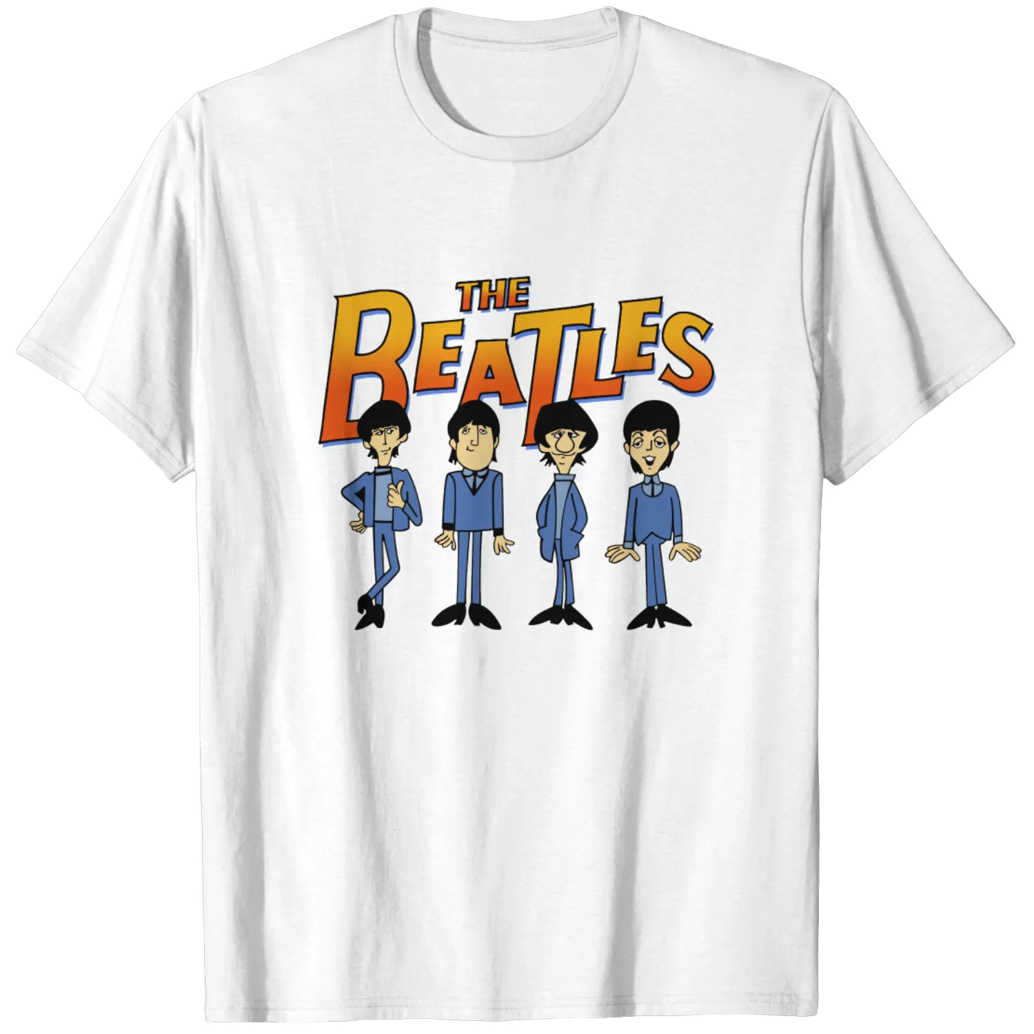 The Beatles Cartoon t shirt new Signatures Thank You shirt HOT